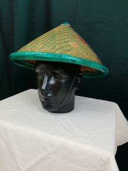 Bamboo hat with motiv