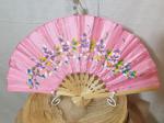 Hand Painted Satin Hand Fan