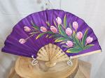 Hand Painted Satin Hand Fan 5